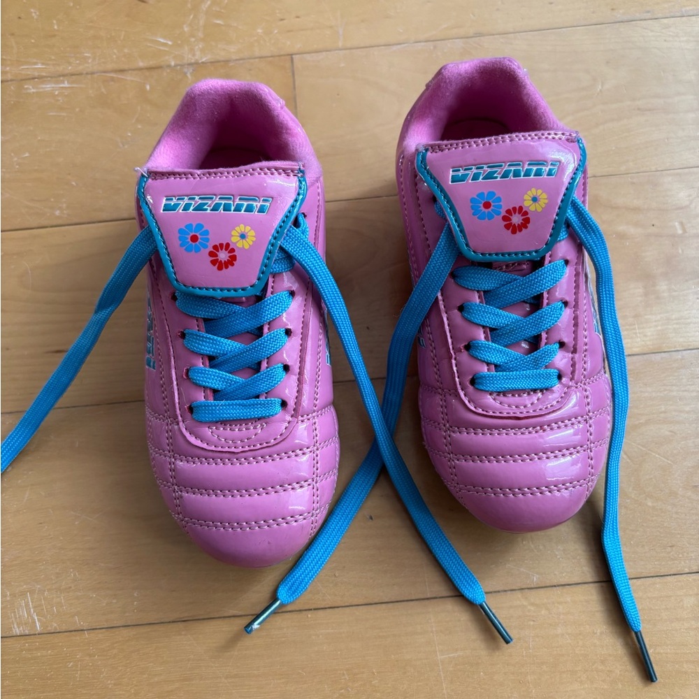 Toddler Pink Soccer Cleats & Shinguard size 6